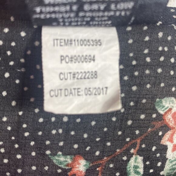 Torrid Floral Dot Print Chiffon Ruffled Smocked Bell Sleeve Top Blouse - Picture 13 of 14